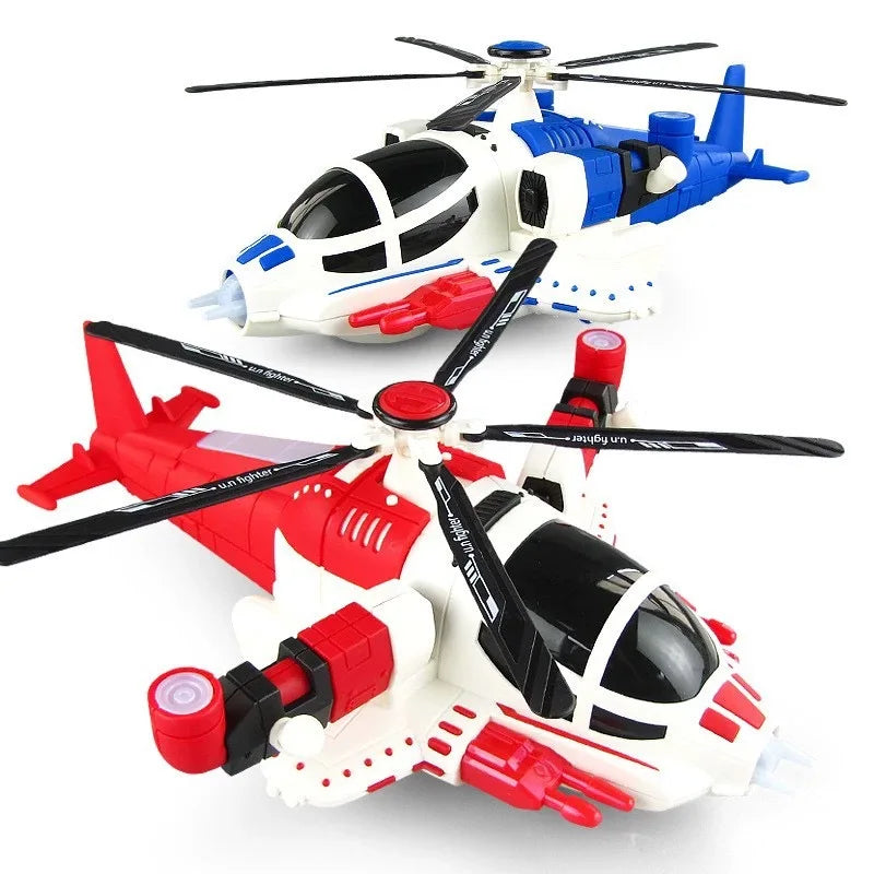 Kids Helicopter Toy – Lights & Sounds Diecast Plane