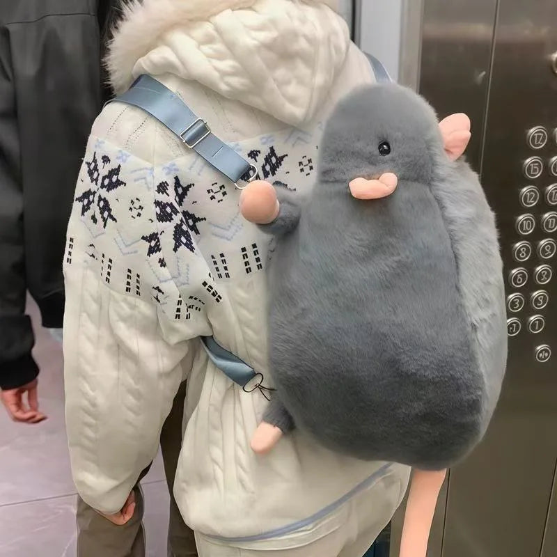 Funny Plush Rat Backpack for Quirky Style