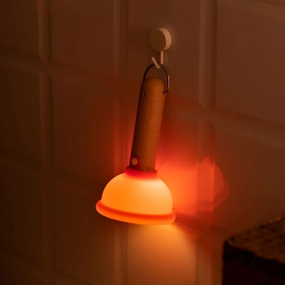 Funny Plunger Night Light – USB Silicone Lamp for Kids & Rooms - Toki Toy Box