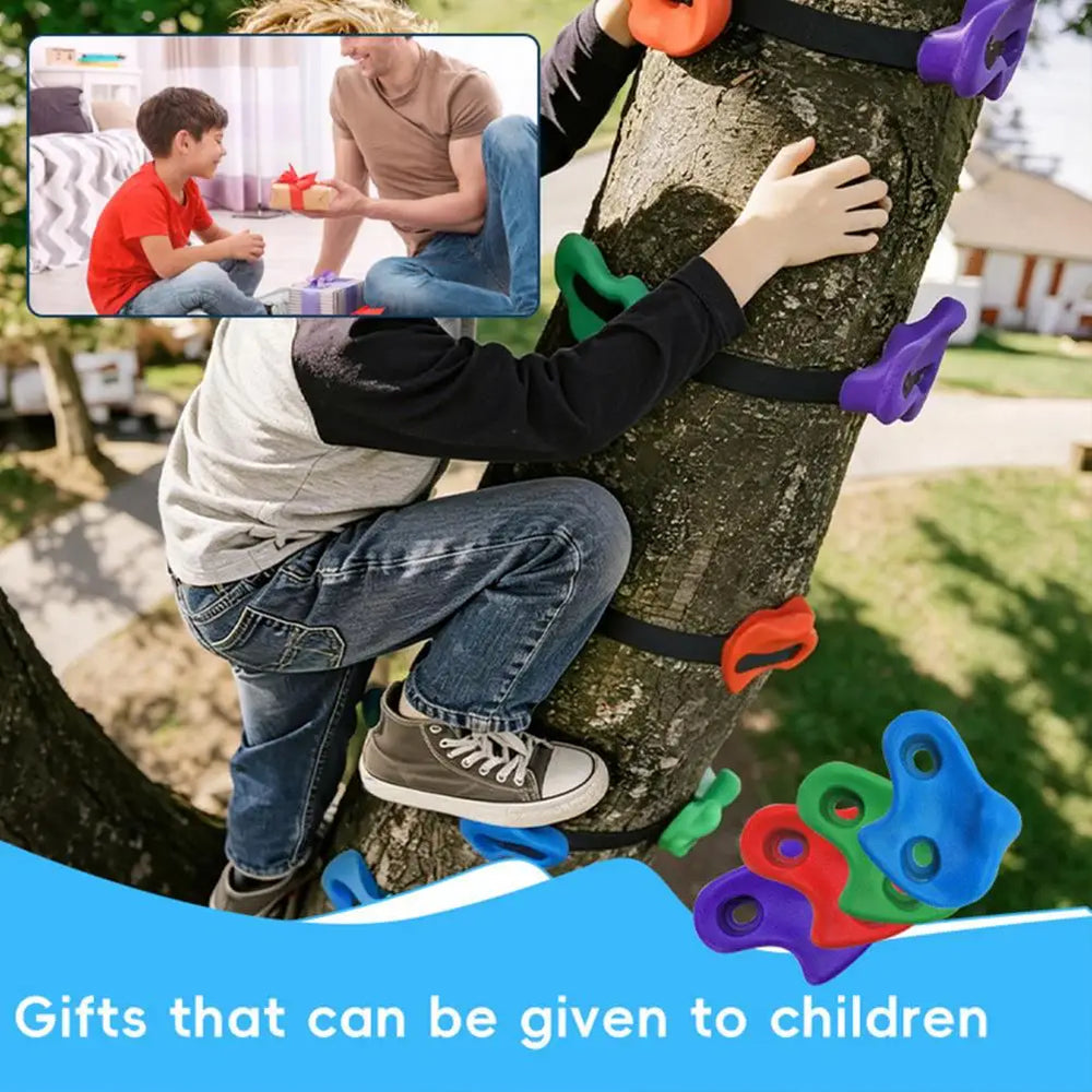 Tree Climbing Holds Kit with Straps for Kids & Adults