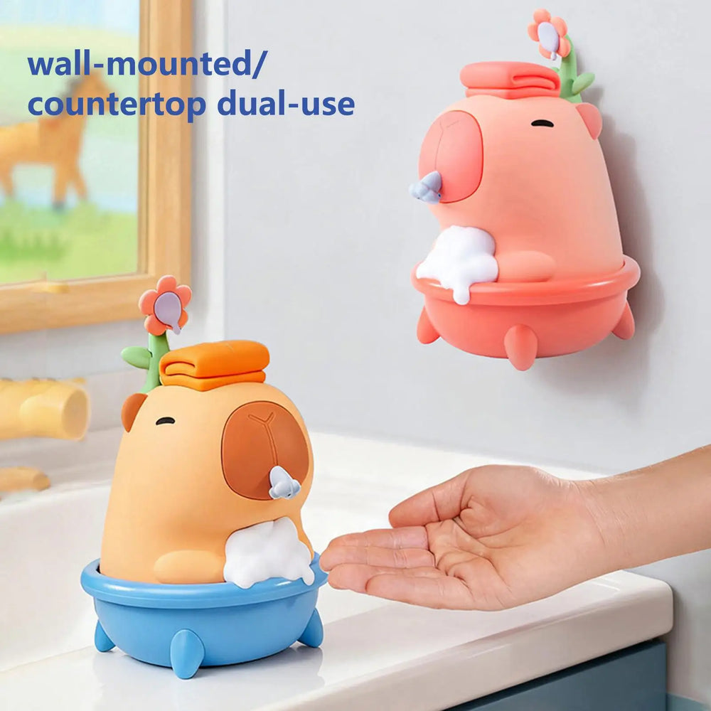 Capybara Touchless Foam Soap Dispenser | Toki Toy Box – Side View | Toki Toy Box