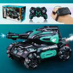 2.4G RC Four-Wheel Stunt Spray Car – Water Polo Tank Toy for Boys (Watch Sold Separately)