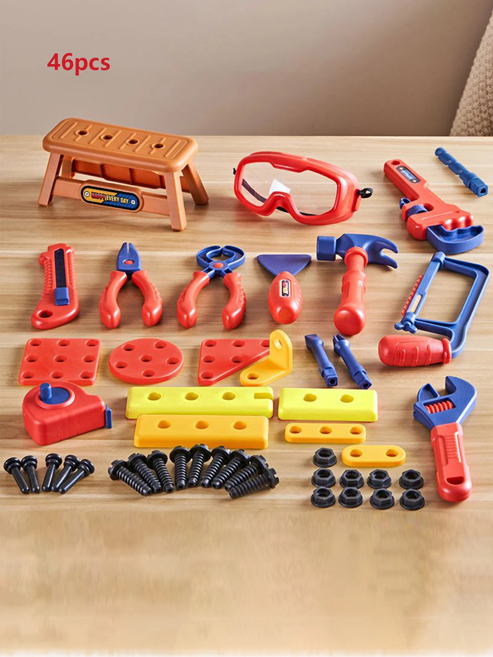 Kids Electric Drill Workbench – 46-48 Piece Tool Set