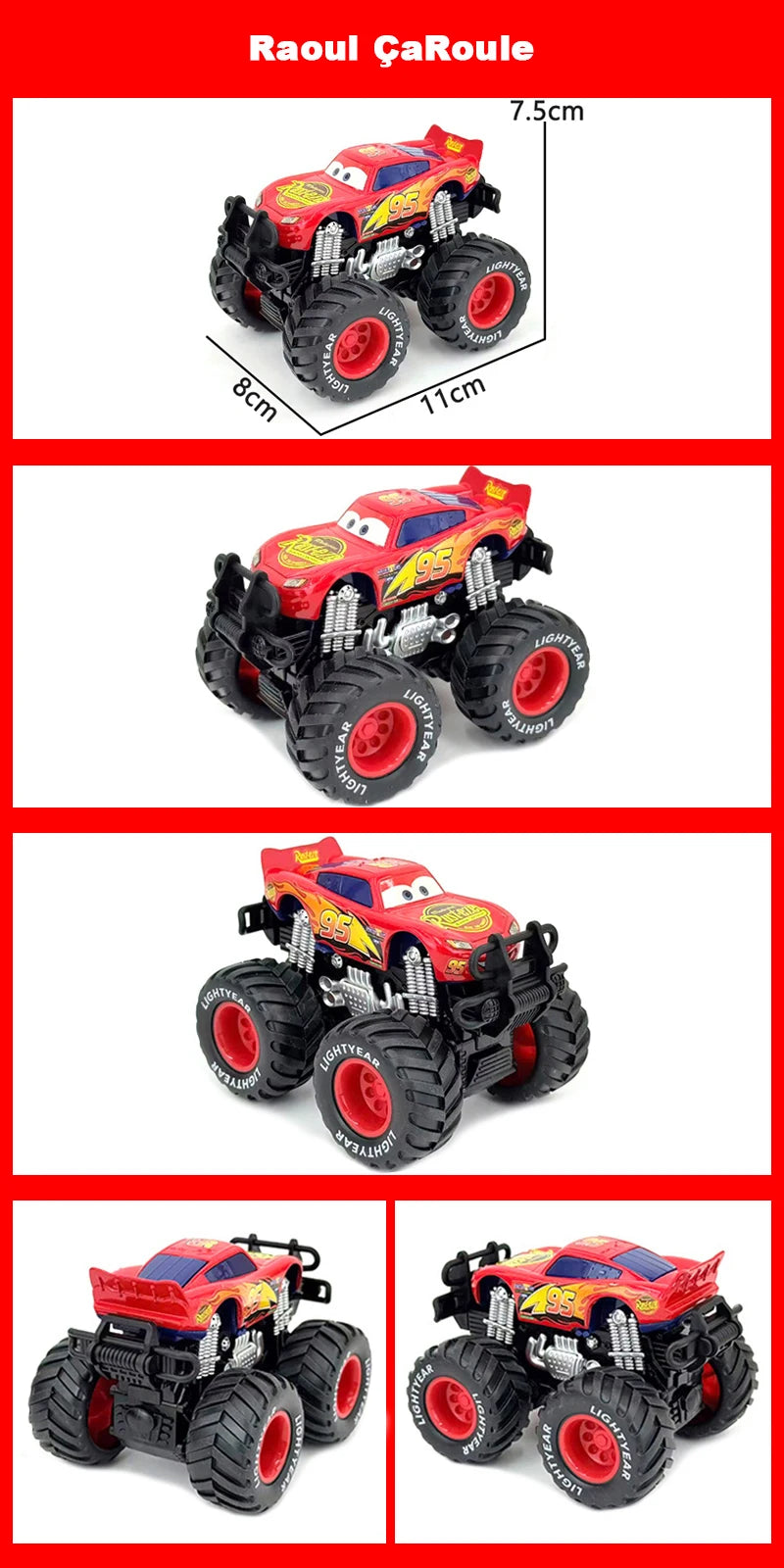 Cartoon Race Car Die-Cast Toy – Pull Back Fun