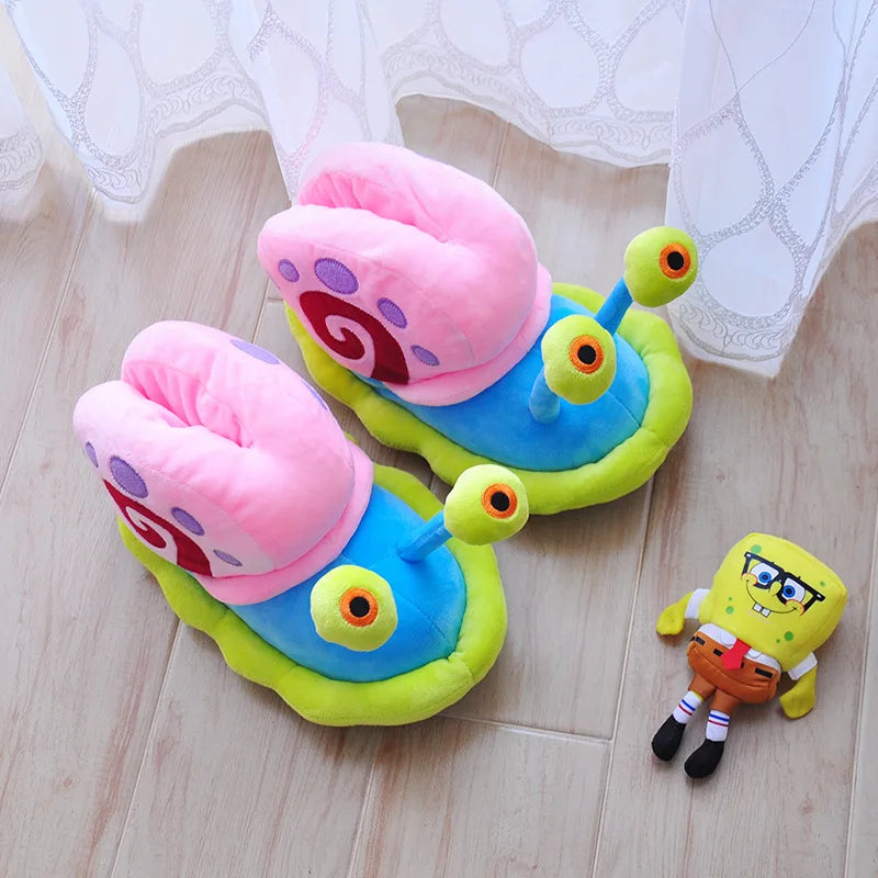Cute Snail Plush Slippers | Toki Toy Box – In Use | Toki Toy Box