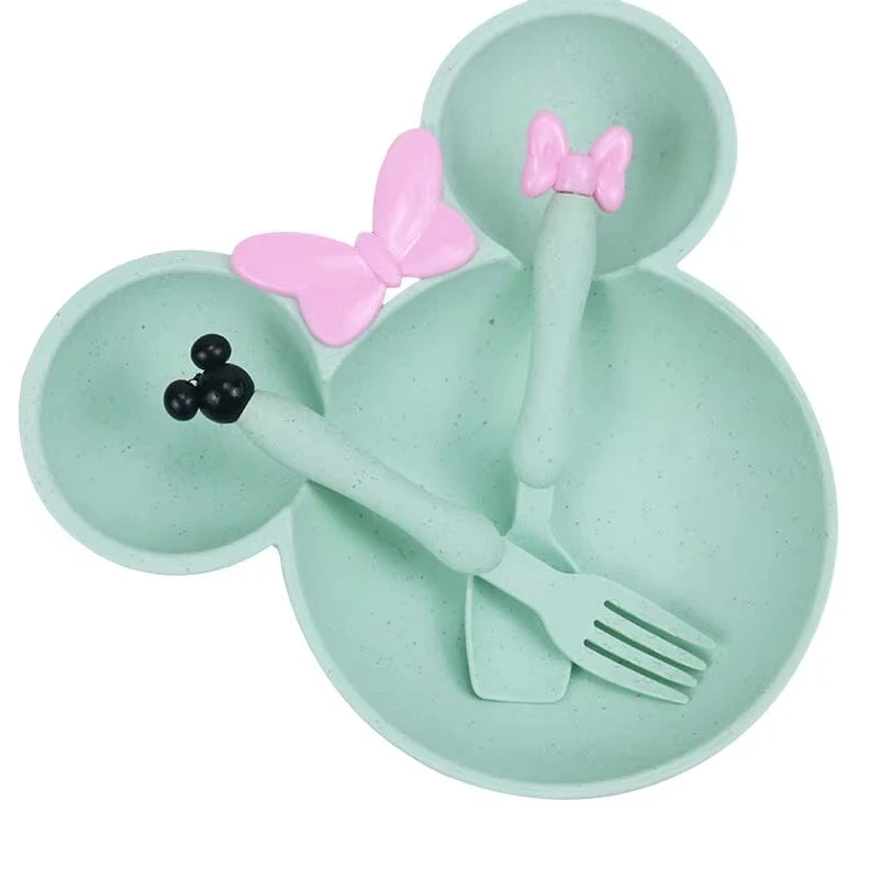 Wheat Straw Kids Dinner Set for Easy Self-Feeding