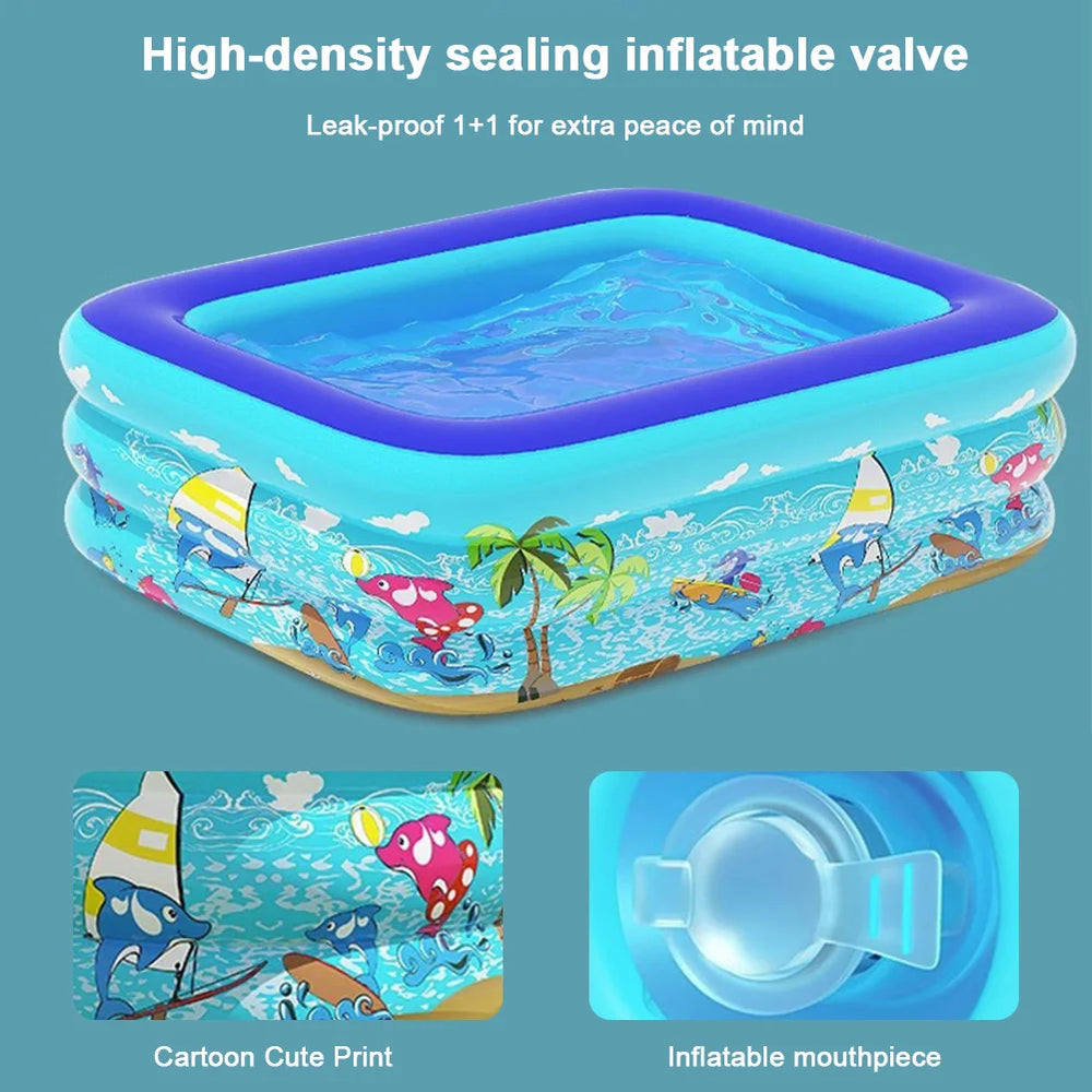 Inflatable Kids Swimming Pool – Portable Summer Splash Pool
