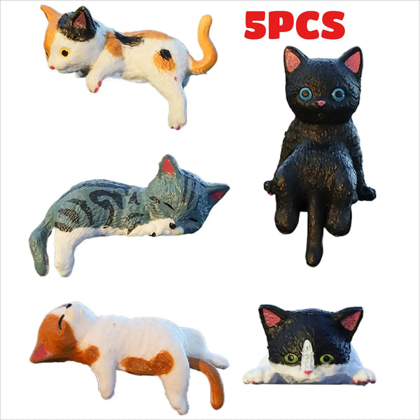 Mini Cat Dashboard Decorations (5-Pack) – Cute Car Companions