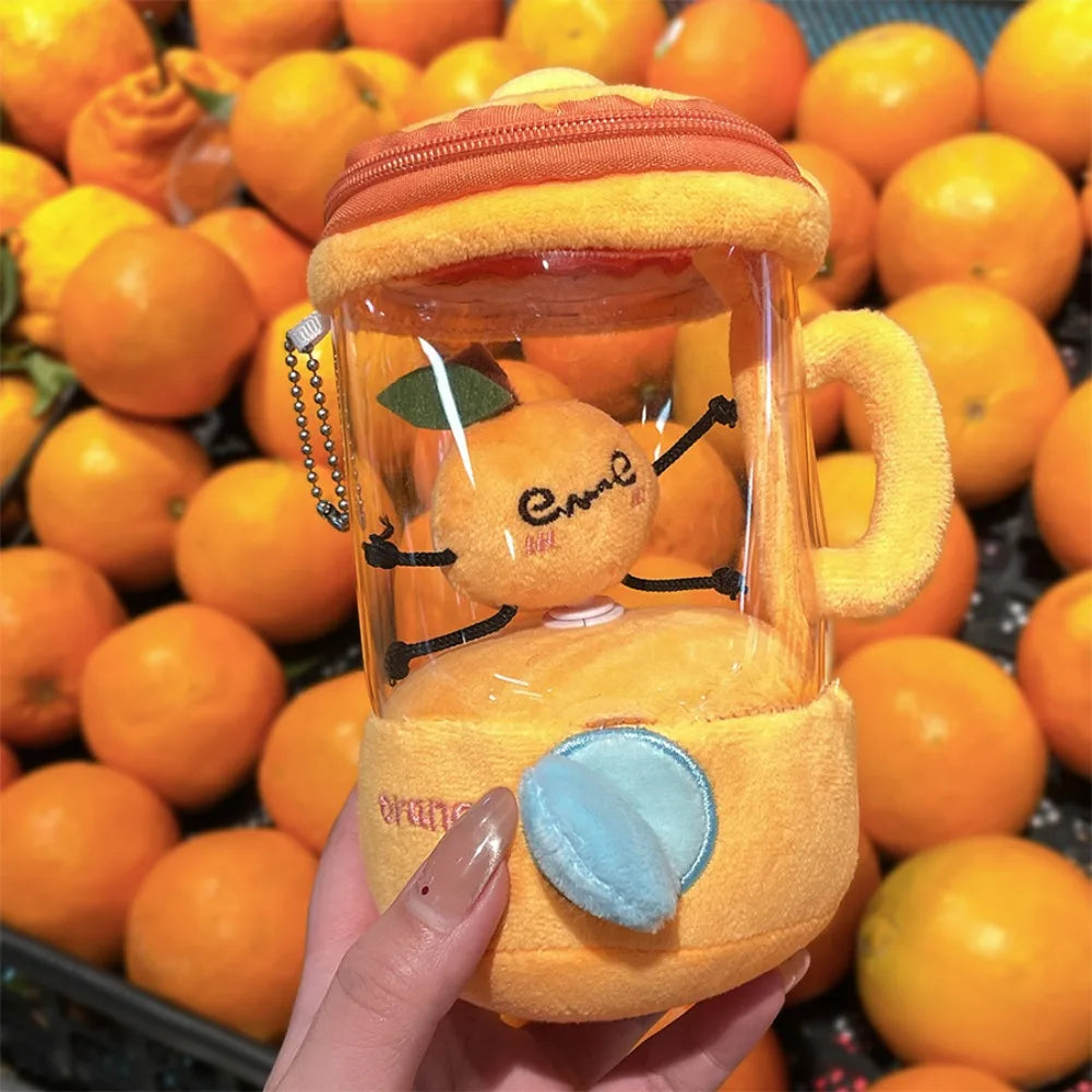 Funny Carrot Juicer Plush Bag Charm – Toki Toy Box – Side View | Toki Toy Box