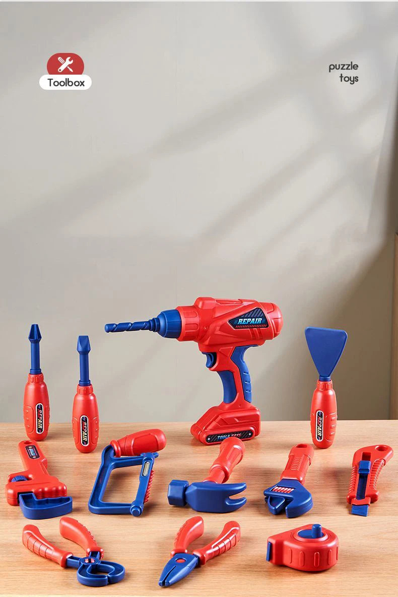 Kids Electric Drill Workbench – 46-48 Piece Tool Set