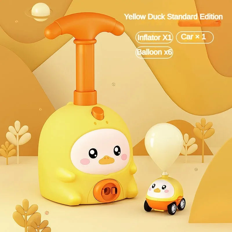 Balloon launcher car set with car, launch tube and 6 balloons