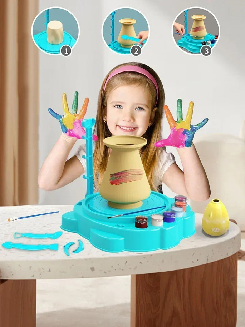 Electric Pottery Wheel Kit with Foot Pedal for Beginner