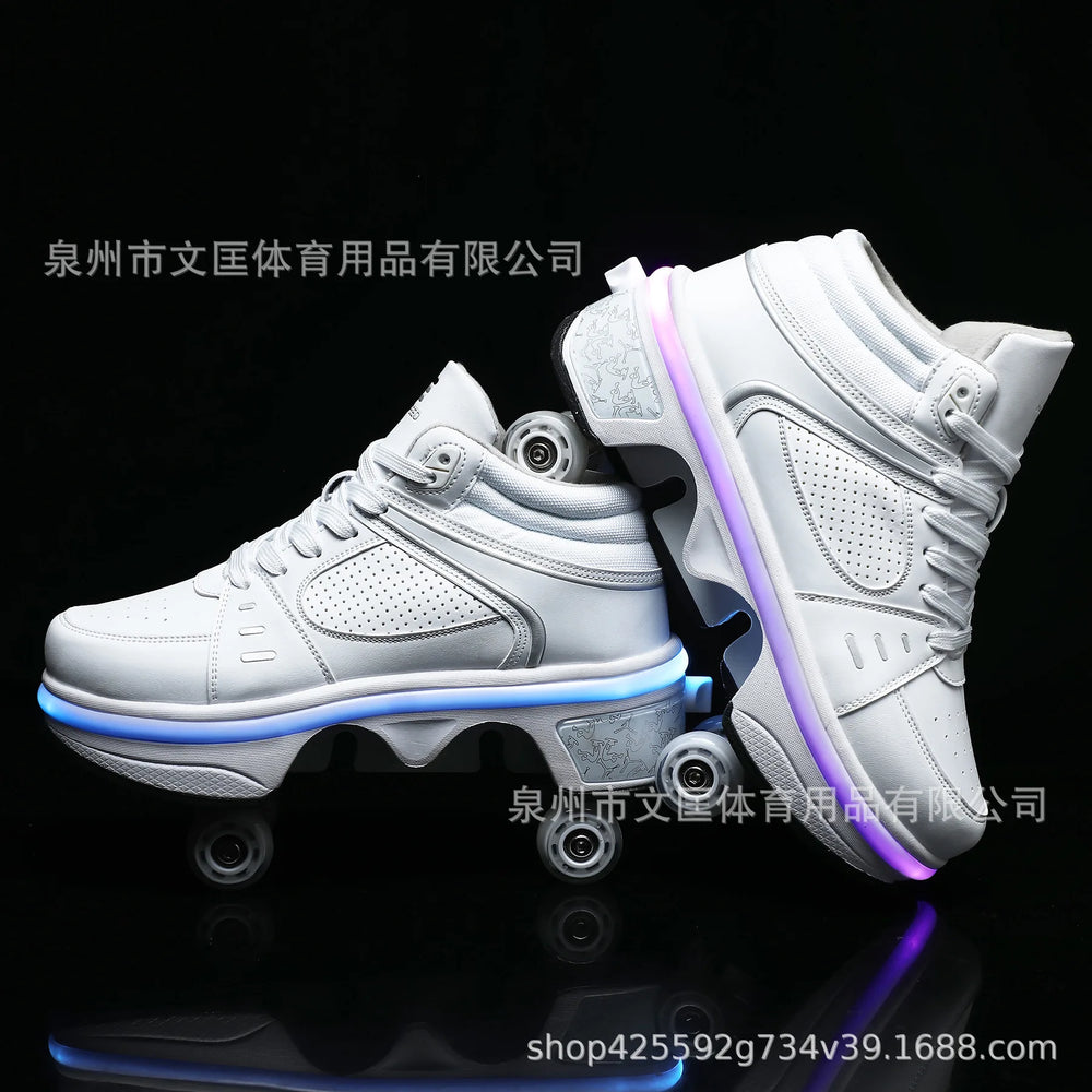 Transform Roller Shoes With Hidden Wheels