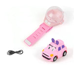 2024 Mini RC Car Watch – 2.4GHz USB Rechargeable Racing Car Toy