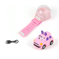2024 Mini RC Car Watch – 2.4GHz USB Rechargeable Racing Car Toy