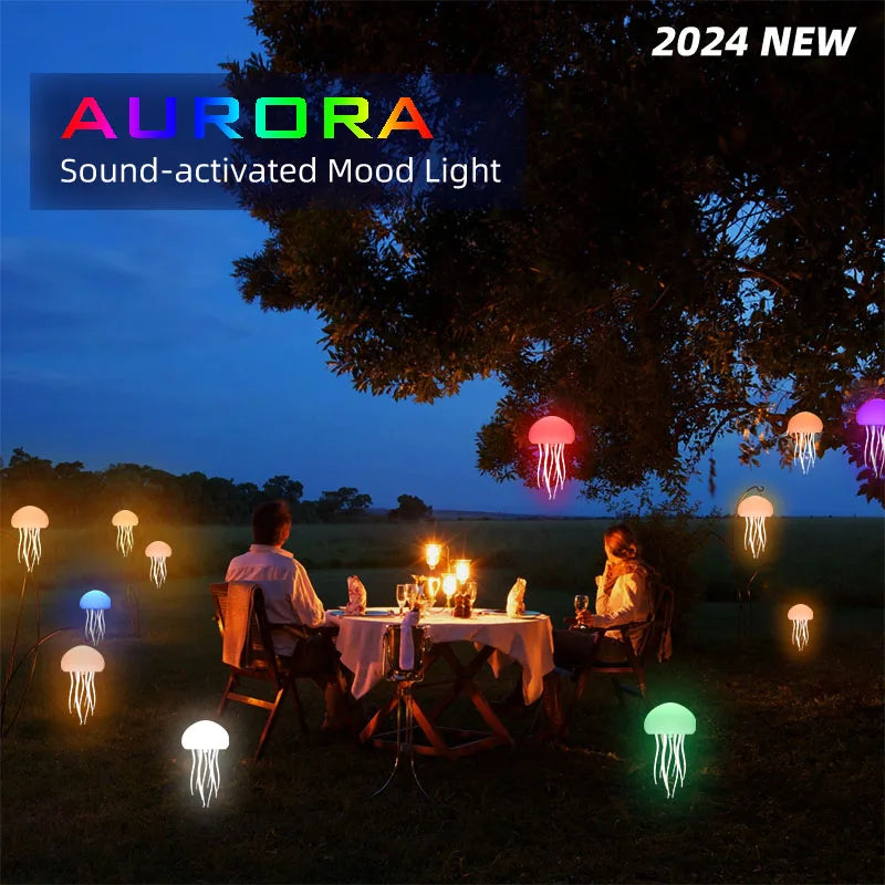 RGB Jellyfish Night Lamp – Voice Control Glow – Detail | Toki Toy Box