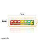 Social Battery Mood Pin – Funny Outfit Badge | Toki Toy Box - Toki Toy Box