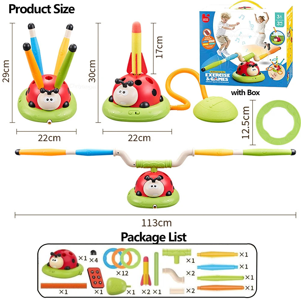 Musical Rocket Launcher Game – 3-in-1 Outdoor Play Set