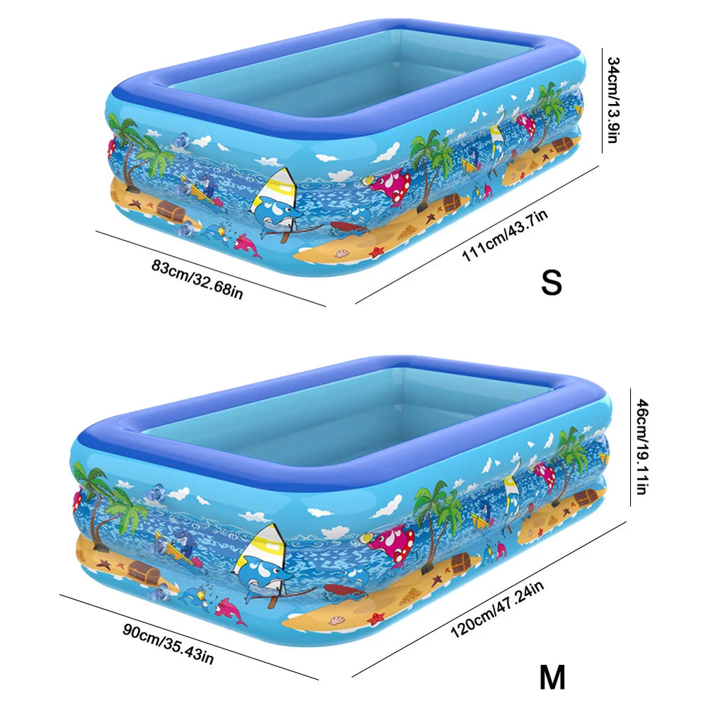 Inflatable Kids Swimming Pool – Portable Summer Splash Pool