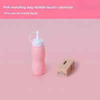 Elastic Smog Bubble Machine Set – Portable Outdoor Bubble Blower with Bubble Water