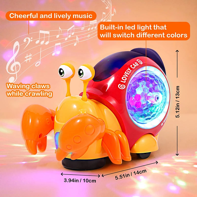 Smart Crawling Crab Toy for Tummy Time Kids - Toki Toy Box