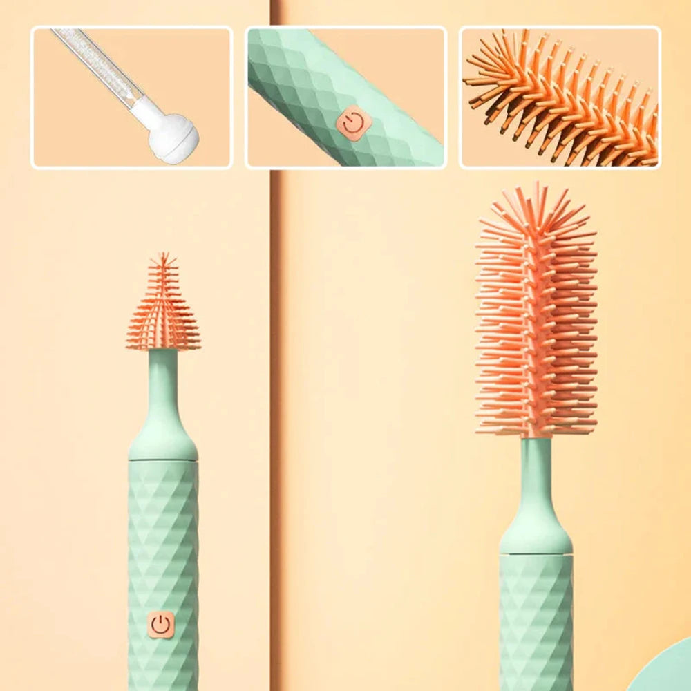 Electric Bottle Brush Set – 360° Deep Clean Helper