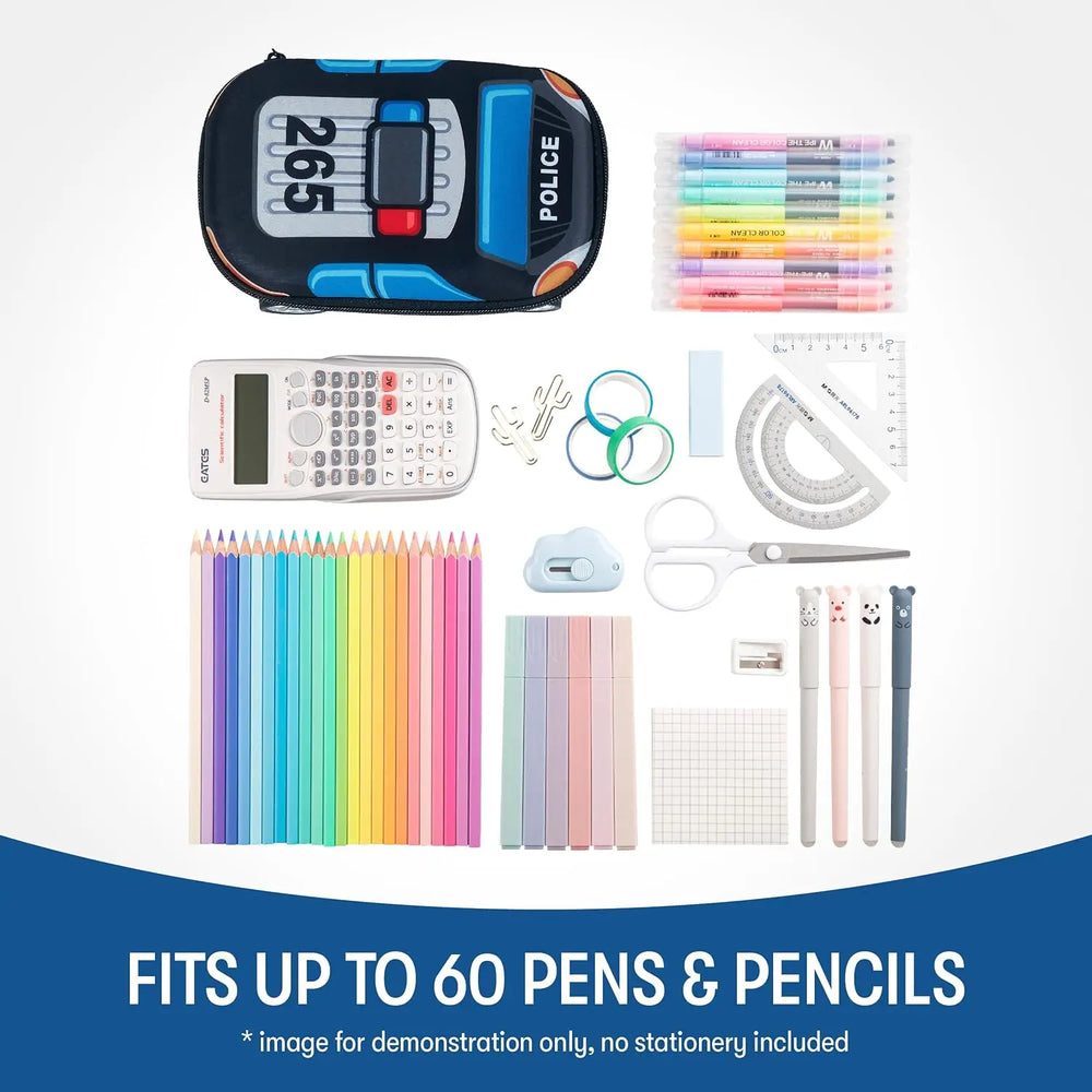 Police Car Pencil Case – Size Reference | Toki Toy Box
