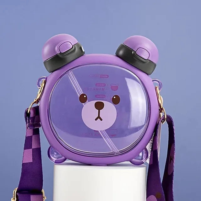 Cute Bear Straw Water Bottle – 750ml Kids Cup - Toki Toy Box