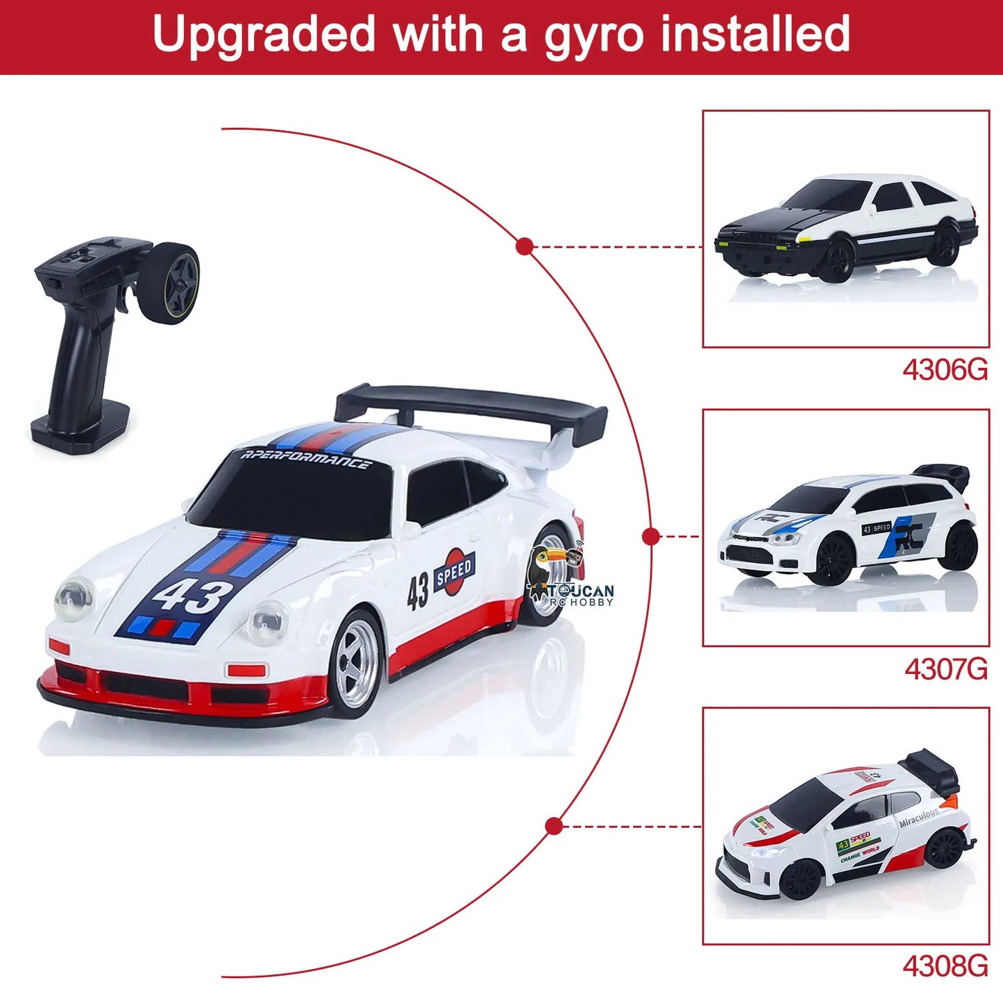 2025 1/43 Scale 2.4G 4WD RC Drift Car – High-Speed Mini Racing Vehicle