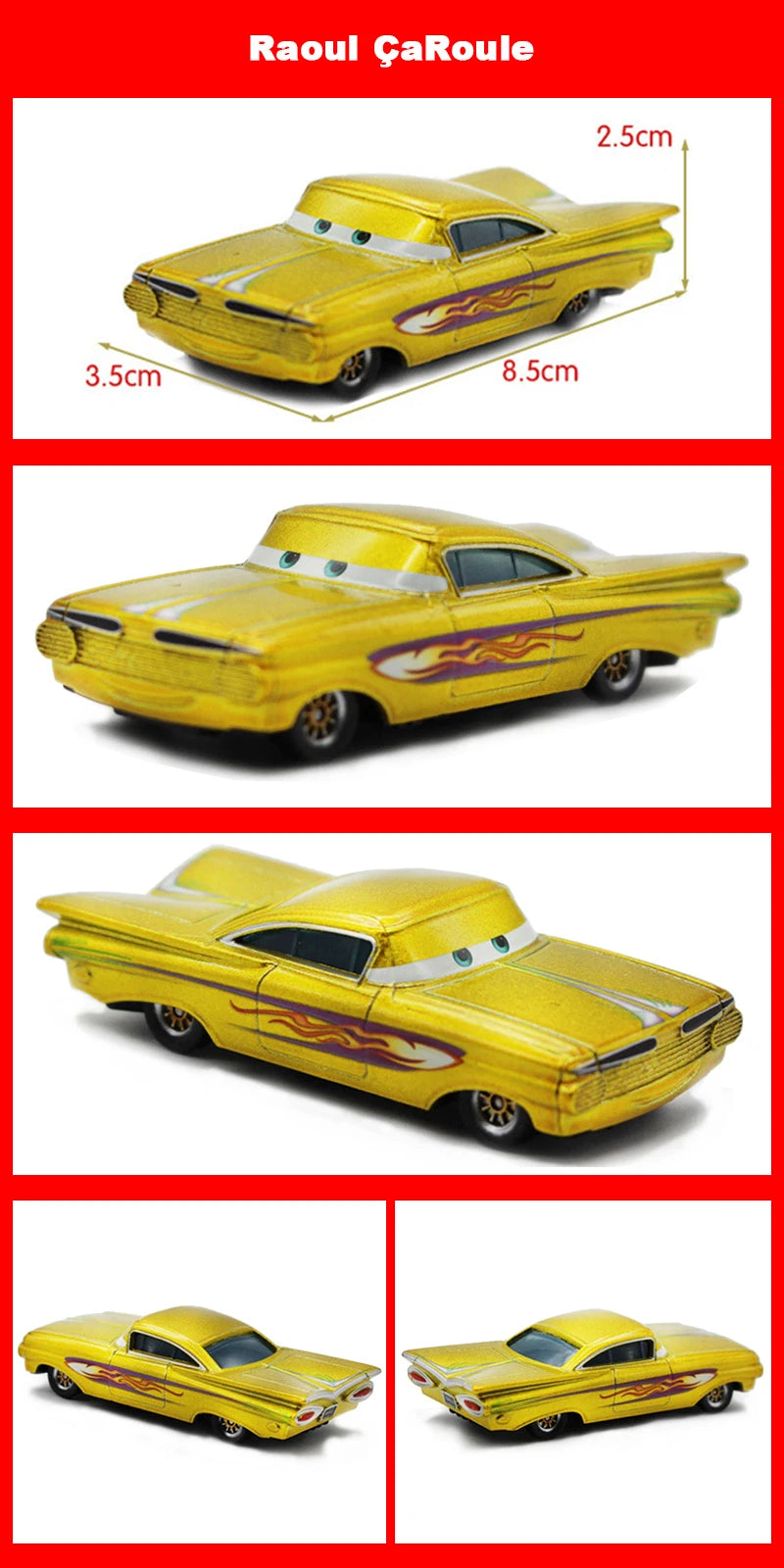 Cartoon Race Car Die-Cast Toy – Pull Back Fun