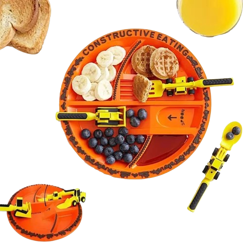 Construction Kids Utensil Set – Fun Mealtime Tools | Toki Toy Box – Kids Essential | Toki Toy Box