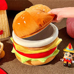 Cute & Soft Hamburger Ottoman – Storage Stool & Organizer