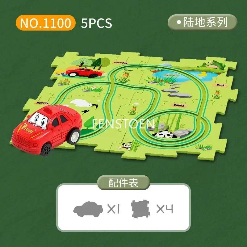 DIY Electric Rail Car Puzzle Set for Kids - Toki Toy Box