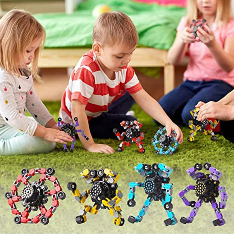 Transforming Fidget Spinner Chain – Stress Relief Toy for All Ages