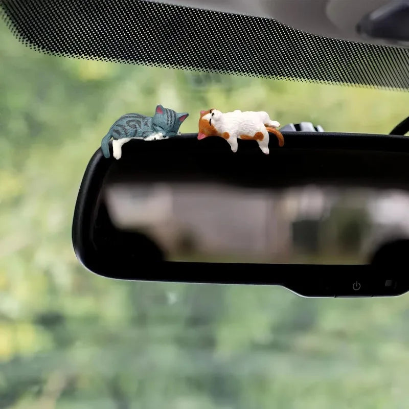 Mini Cat Dashboard Decorations (5-Pack) – Cute Car Companions – Side View | Toki Toy Box