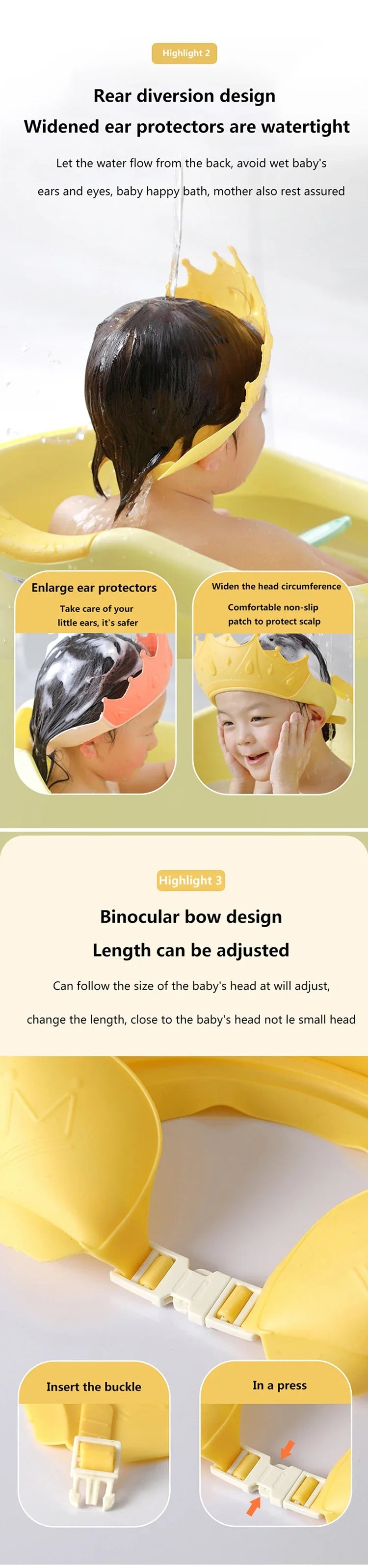 Kids Shower Cap Ear Protector for Stress-Free Hair Wash - Toki Toy Box