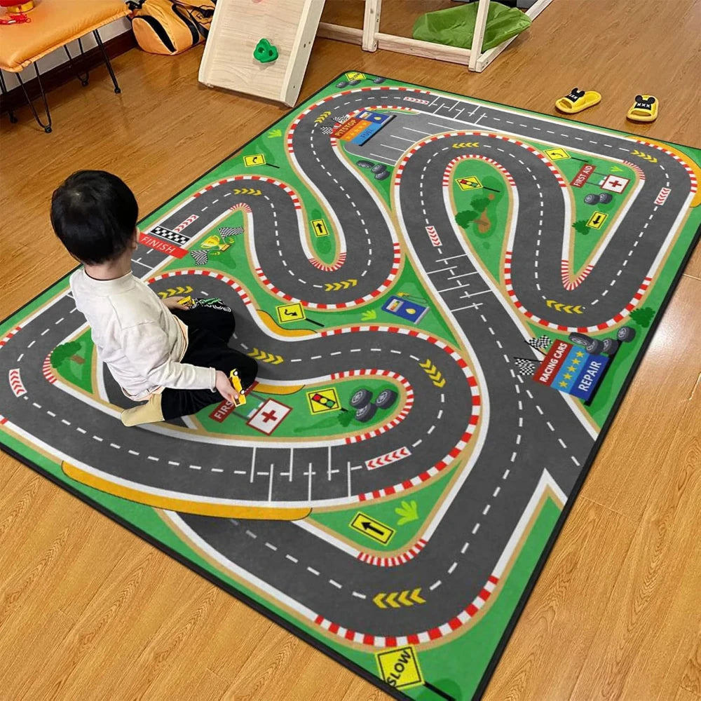 Racing Track Play Mat for Creative Car Adventures