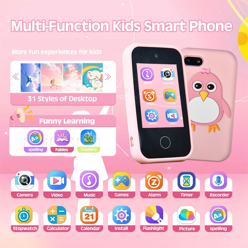 Smart Kids Toy Phone with Camera & Games - Toki Toy Box