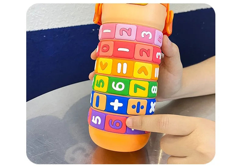 Kids Thermal Water Bottle – Digital Puzzle Straw Cup - Toki Toy Box