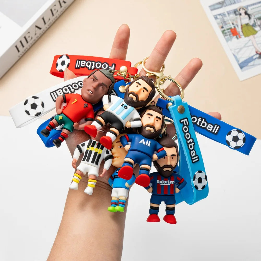 Football Player Keychain Set – 6 Collectible Figures