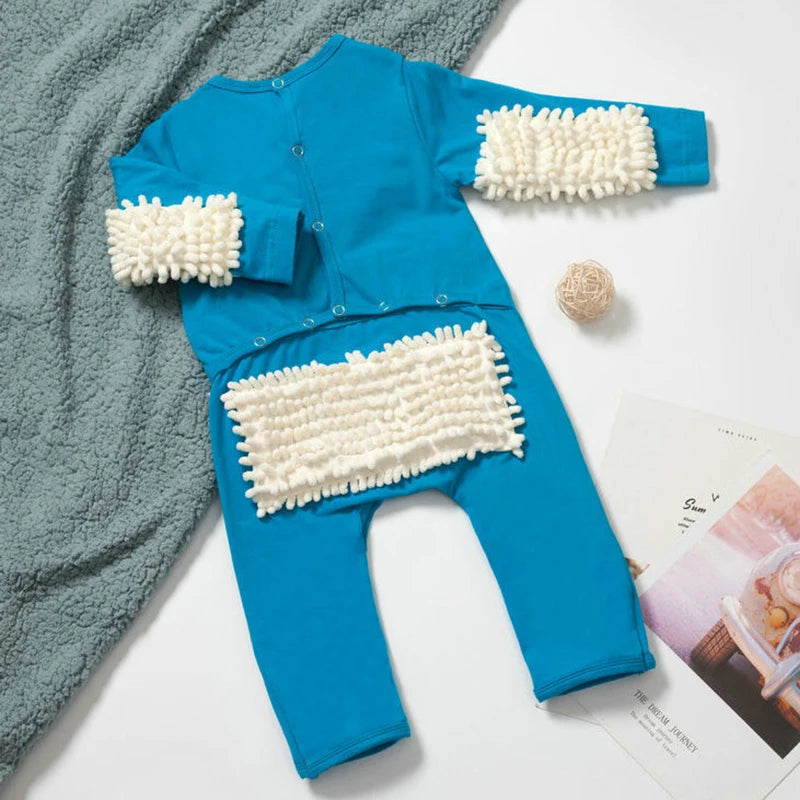 Baby Crawling Mop Romper for Active Little Explorers