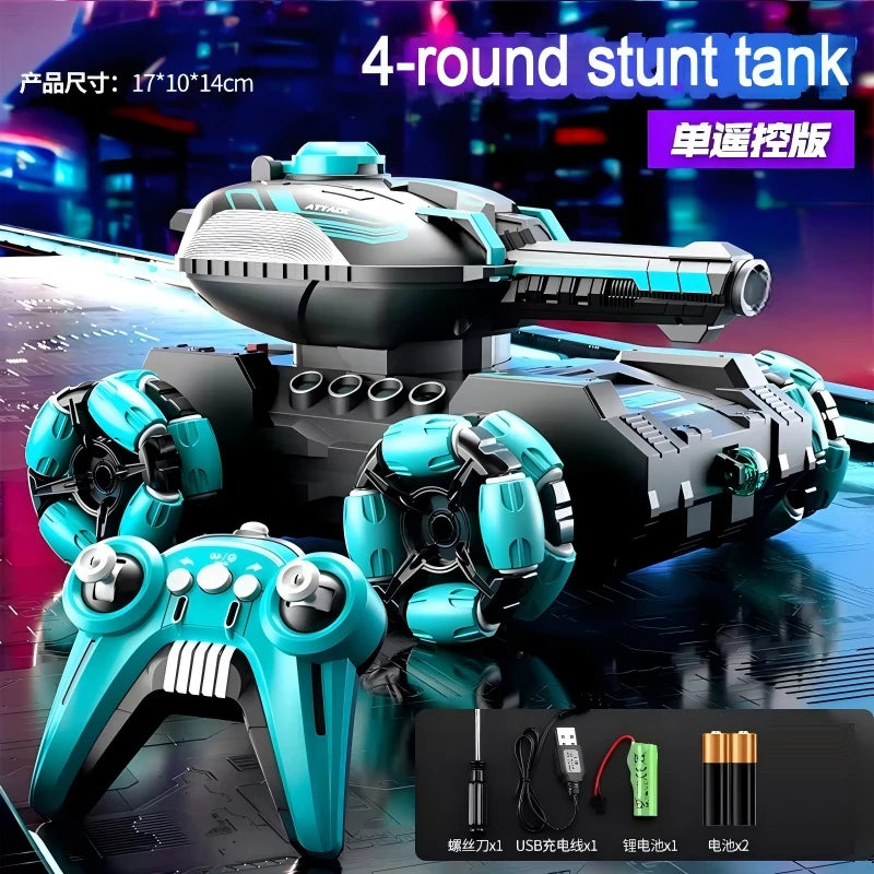Transforming Stunt RC Car – Robot Tank LED Drift