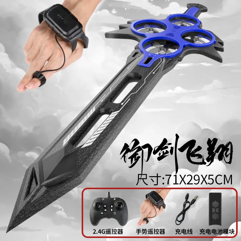 Blue flying sword drone variant