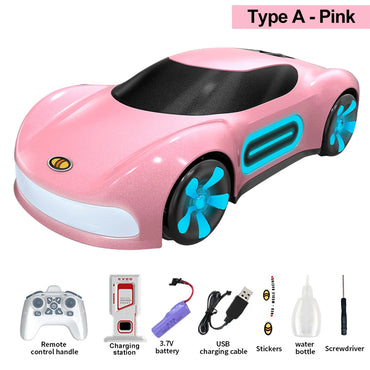 9IMOD 1:18 RC Stunt Car – One-Key Spray with LED Lights