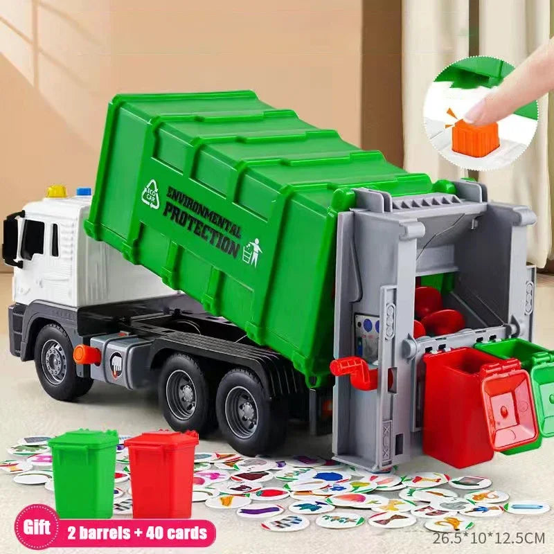 Interactive Garbage Truck Toy with Lights & Sounds
