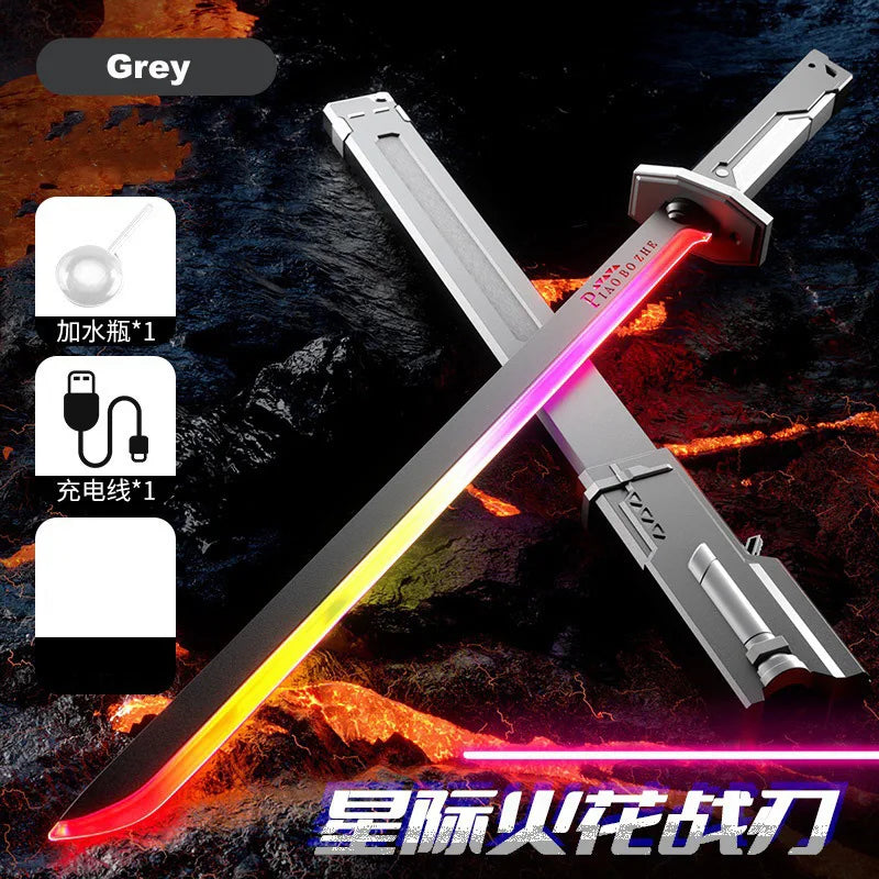 Glowing Streamer Sword Toy – Spark & Smoke Effect
