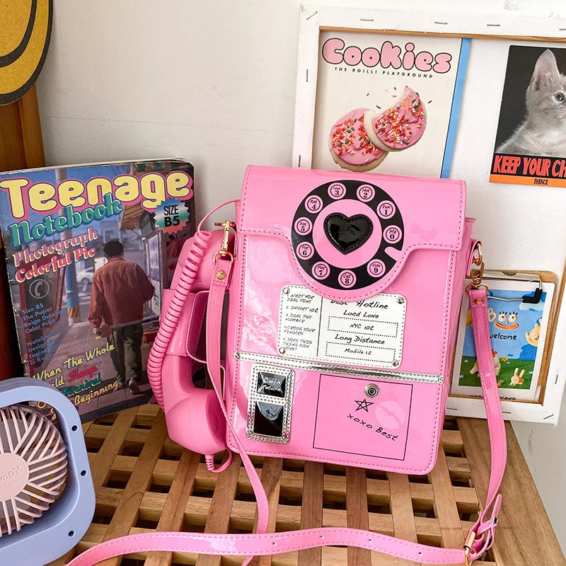 Retro Telephone Crossbody Bag for Trendsetters
