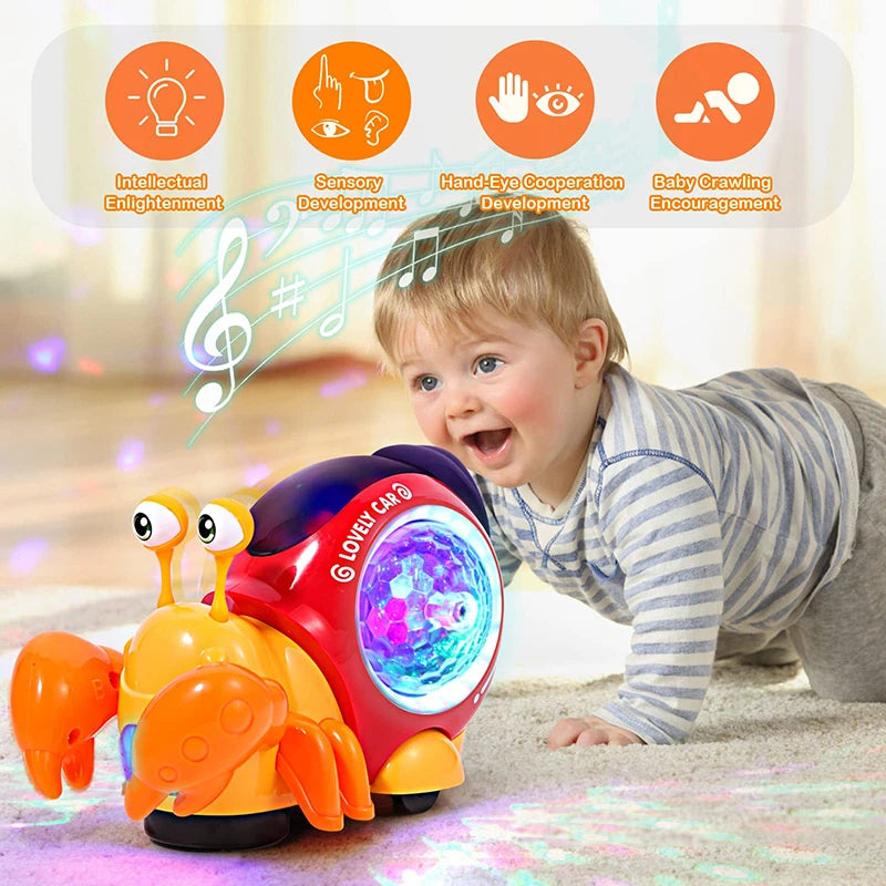 Smart Crawling Crab Toy for Tummy Time Kids - Toki Toy Box