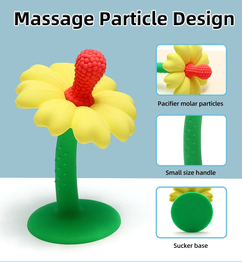 Baby Silicone Flower Teether – BPA-Free Infant Chew Toy - Toki Toy Box