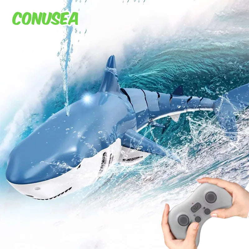 RC Shark Toy – Realistic Water Stunt Fun for Al – In Use | Toki Toy Box